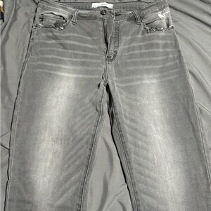 KanCan Grey Distressed Skinny Jeans